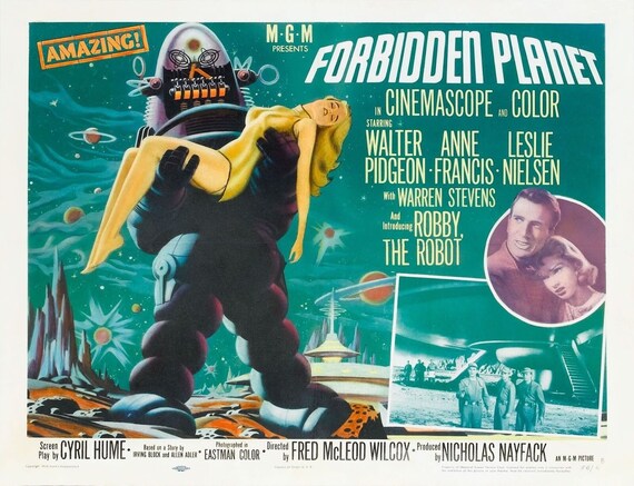 FORBIDDEN PLANET Movie POSTER Rare 50's Horror - Etsy