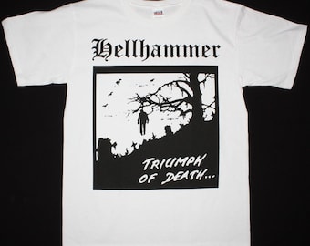 Hellhammer Triumph Of Death 1983 Demo Celtic Frost Coroner NEW White T-Shirt