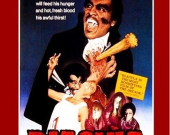 BLACULA Movie Poster Horror Blaxploitation Rare Vampire