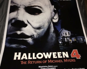 HALLOWEEN 4 Movie POSTER 24x36 1988 Michael Myers Slasher Freddy Jason
