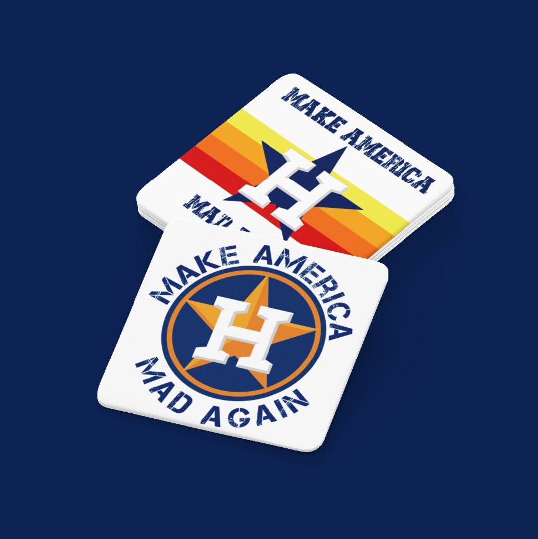Make America Mad Again Houston Astros Ceramic Coasters Etsy