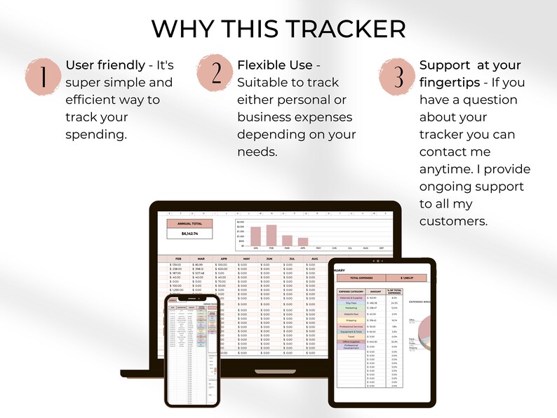 Monthly Expense Tracker Google Sheets Small Business Expense Etsy Australia
