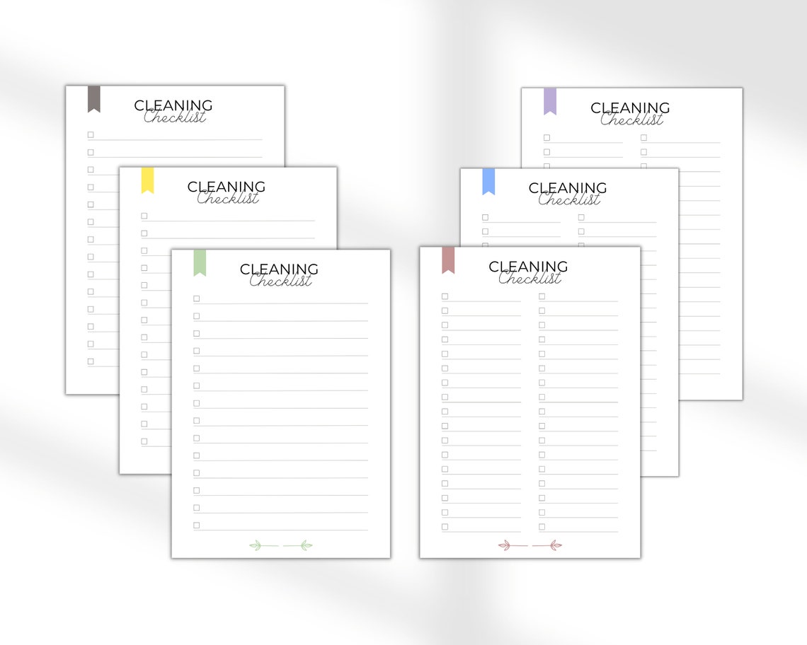 Editable Cleaning Checklist Canva Printable Cleaning Checklist Etsy