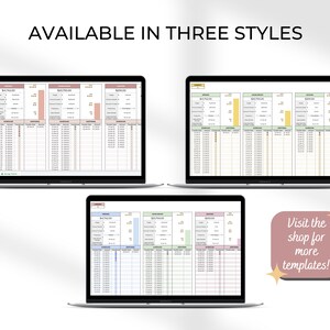 Three Color Spreadsheet Savings Planner Spreadsheet: Google Sheets Savings Tracker (digital ...