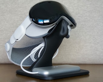 Apple Vision Pro Dock | Display stand for Apple&#39;s Spatial Computer | Integrated cord management | Perfect for desk | Secure custom holder