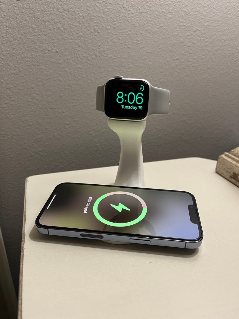 3D Printed Magsafe and Apple Watch Charging Dock, Nightstand Mode - Etsy