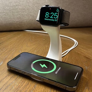iPhone 15 MagSafe and Apple Watch dual charging dock. Compatible with all sizes of Apple Watch, Apple Watch Ultra and iPhones/ AirPods Pro 2