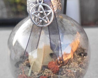 Protection Witch Ball – Handcrafted Ritual Charm for Warding & Cleansing, perfect spiritual gift for a witch or Pagan