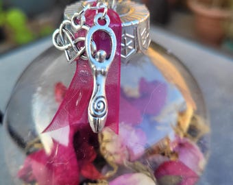 Love Witch Ball – Handcrafted Ritual Charm for Love, Passion & Self-Love, perfect spiritual gift for a Witch or Pagan