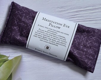 Eye Pillow for Meditation & Dreamwork | Lavender, Mugwort and Rose | Weighted Relaxation | Yoga, Sleep, Lucid dreaming and Stress Relief