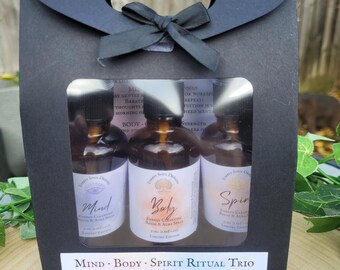 The Mind · Body · Spirit Ritual Trio - Sacred Aura Sprays for Clarity, Grounding & Love - Limited Edition