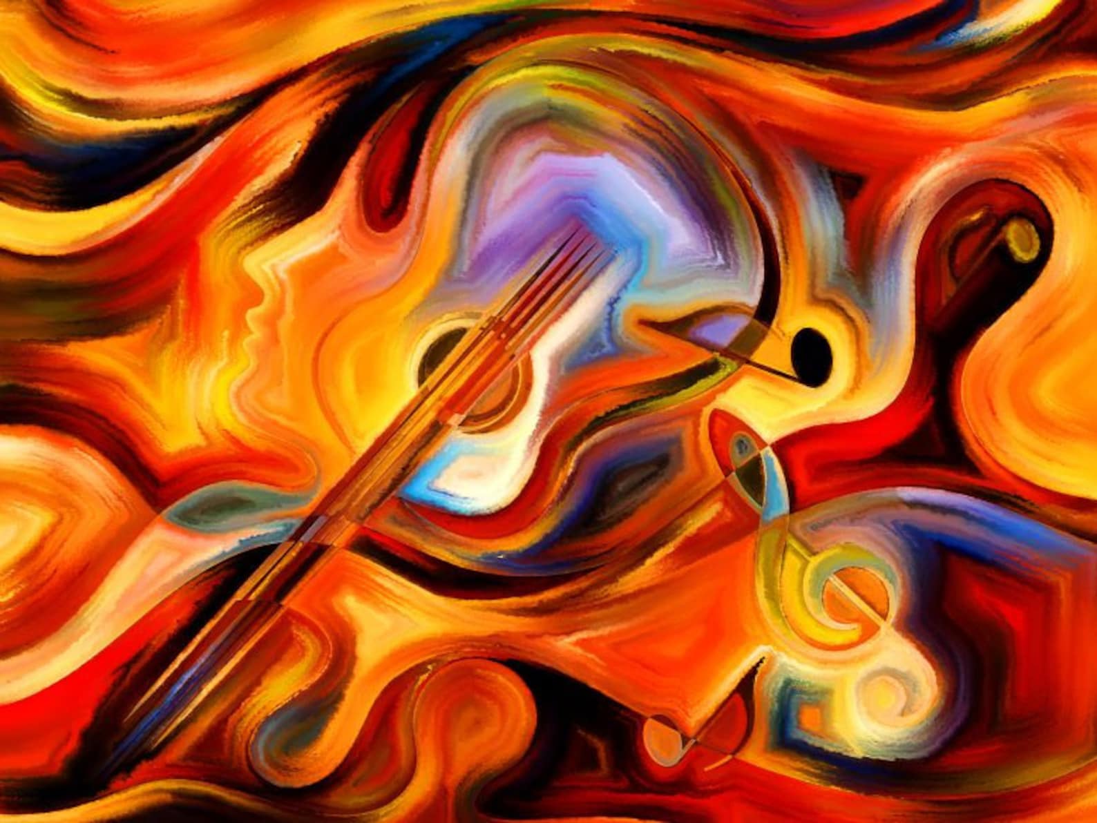 Abstract Music and Performing Arts Canvas Wall Art Abstract Etsy