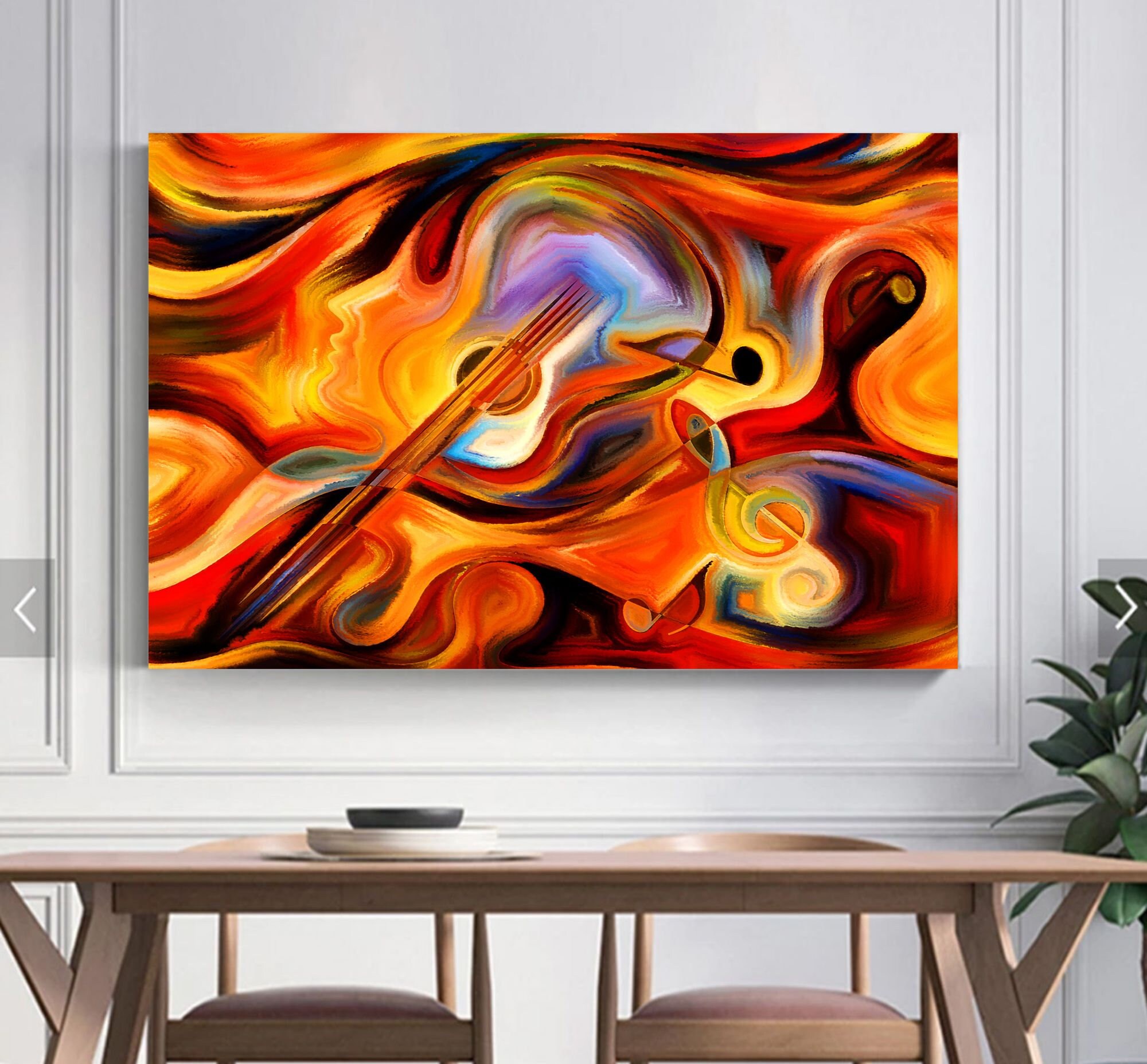 Abstract Music and Performing Arts Canvas Wall Art Abstract Etsy