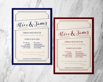 Art Deco Wedding Invitation II - Custom