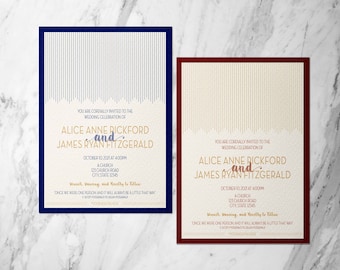 Art Deco Wedding Invitation V - Custom