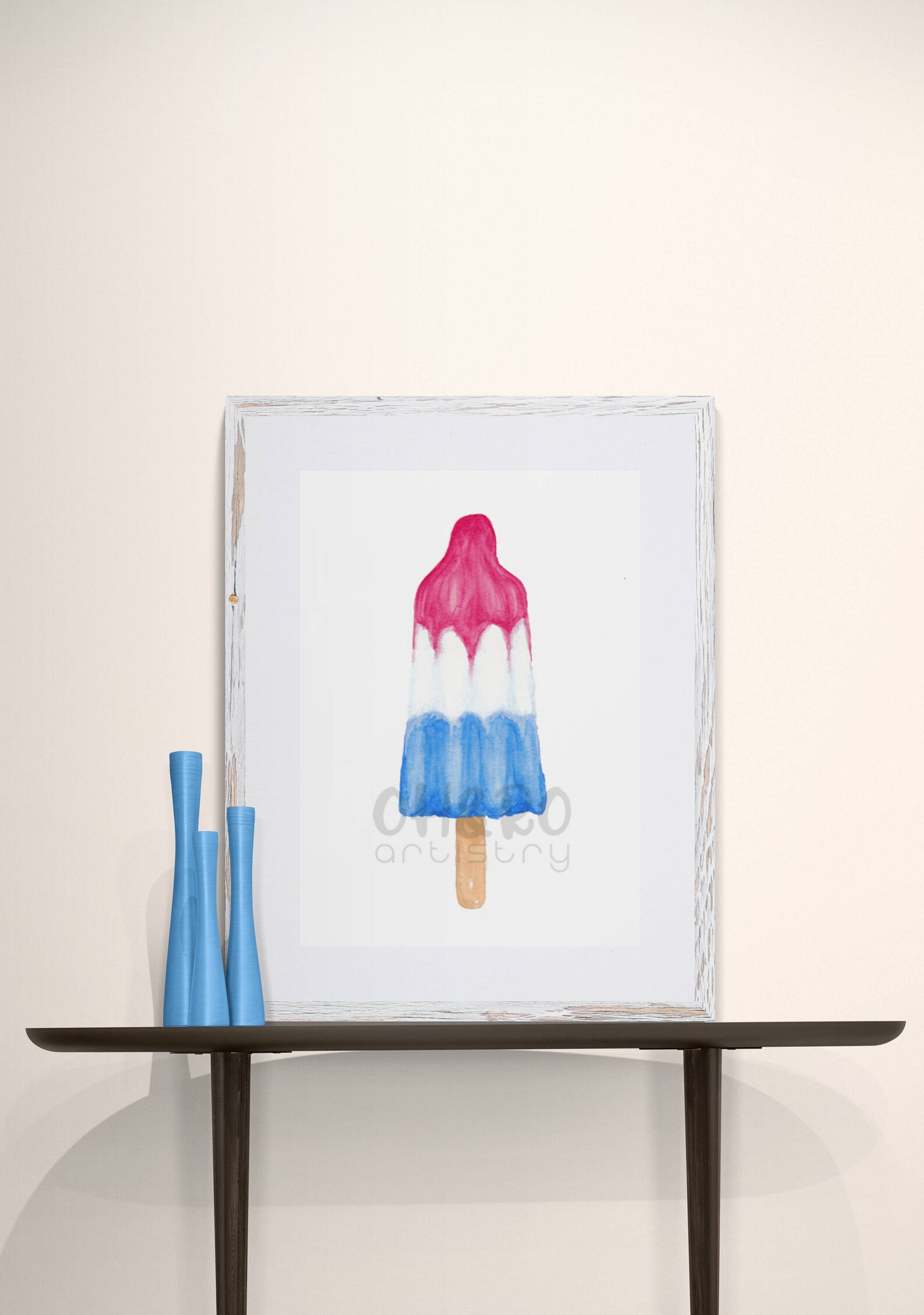 Rocket Popsicle Popsicle Red White and Blue Classic | Etsy