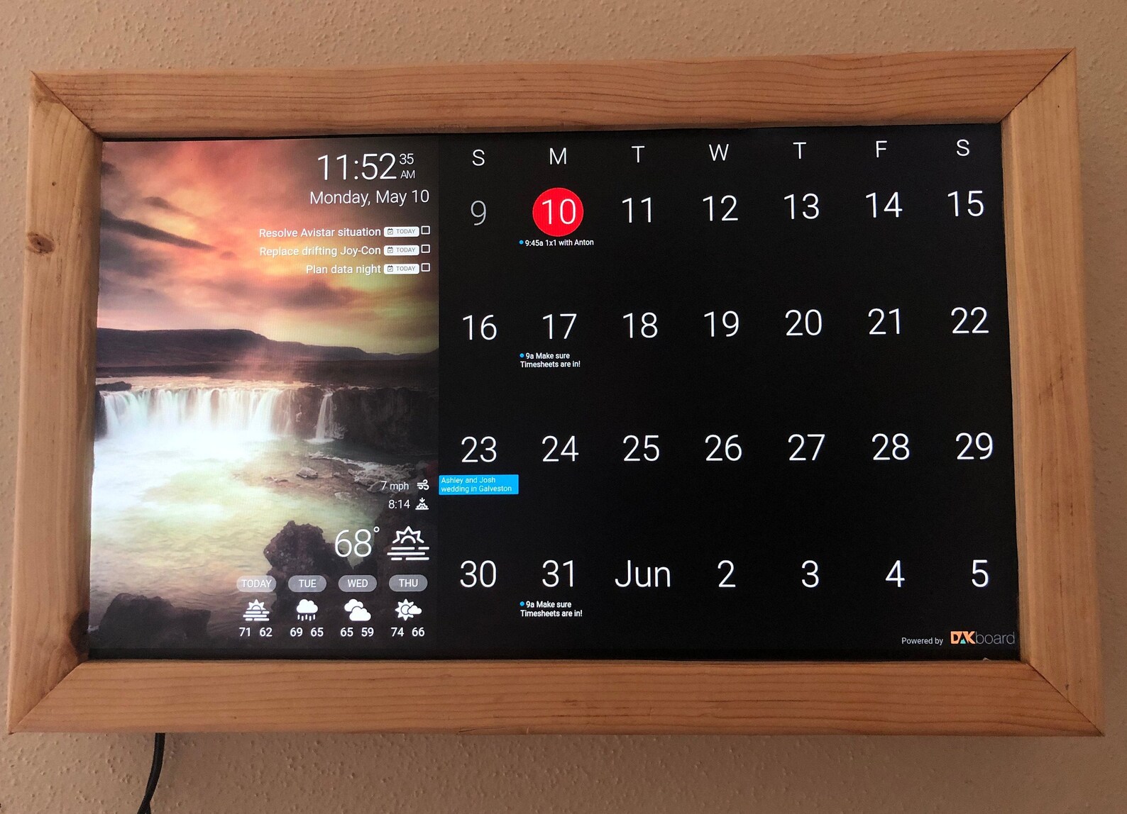 Digital Dashboard Raspberry Pi Custom Smart Home Calendar | Etsy