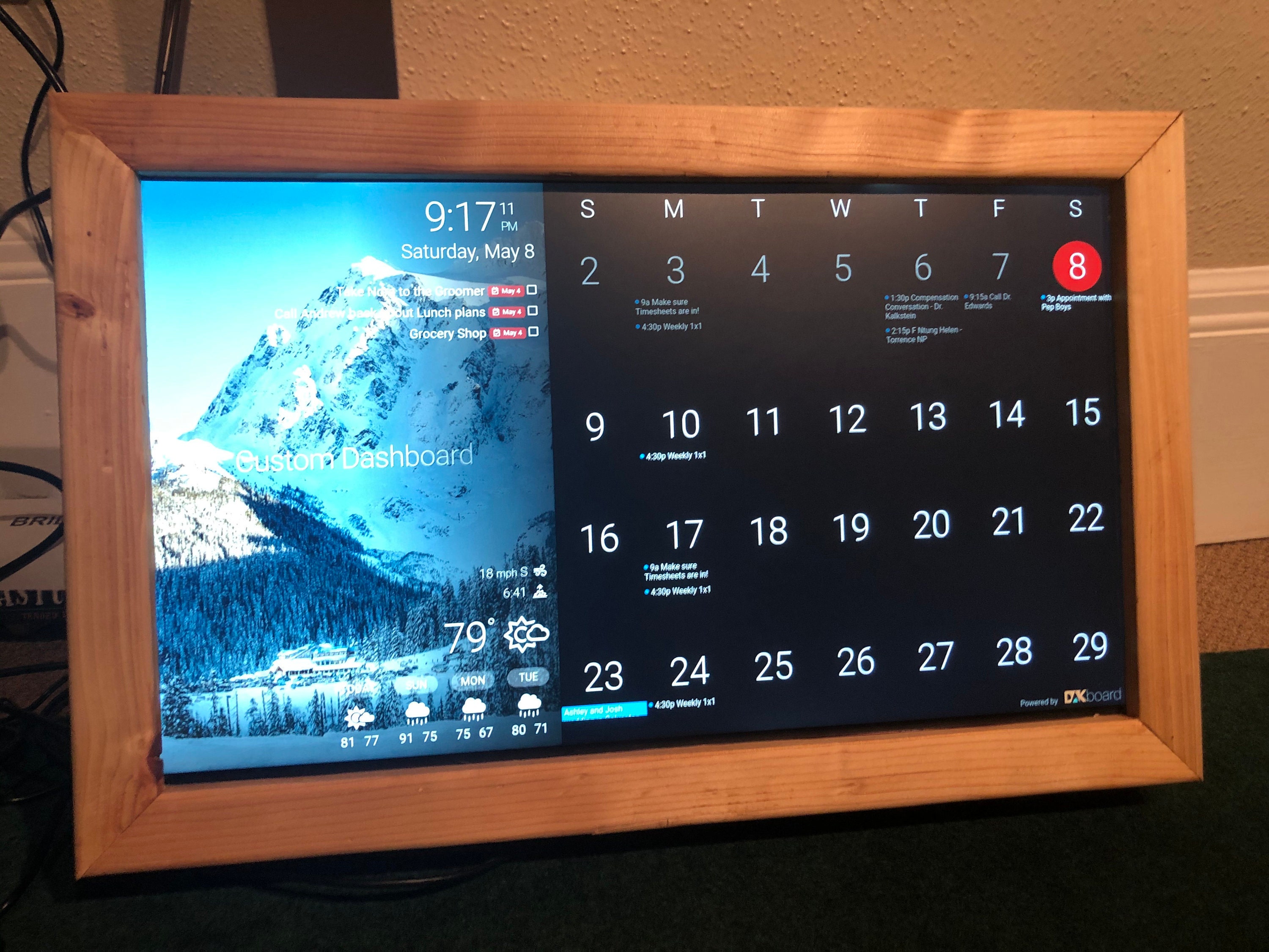 Digital Dashboard Raspberry Pi Custom Smart Home Calendar Etsy