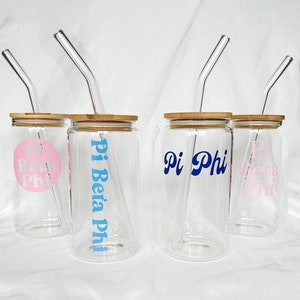 Sorority Glass Cups, Big Little, Bid Day, Cute cup, Glass cup, Gifts