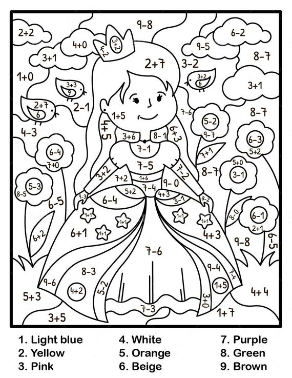 Printables - Coloring Page - Color by Number 02