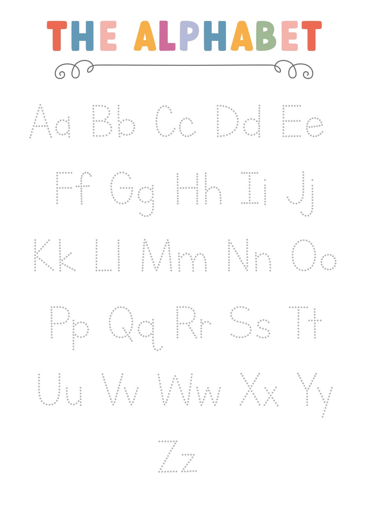 printable pre k alphabet tracing worksheet alphabet practice etsy new zealand