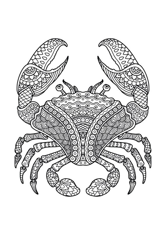 40 afdrukbare dieren mandala kleurplaten Oceaan dier Mandala - Etsy