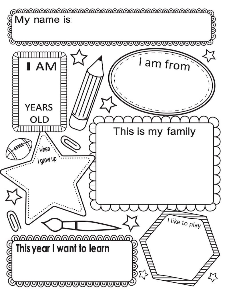 children s kindergarten worksheets 2 pdf printable etsy