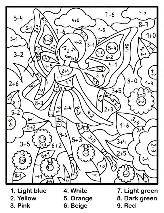 Unicorn Color By Number [Numbers 1-9] Coloring Pages