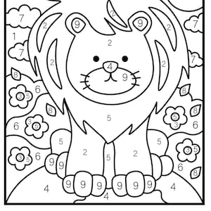 Children's Color by Number Printable | PDF - Printable Coloring Pages ...