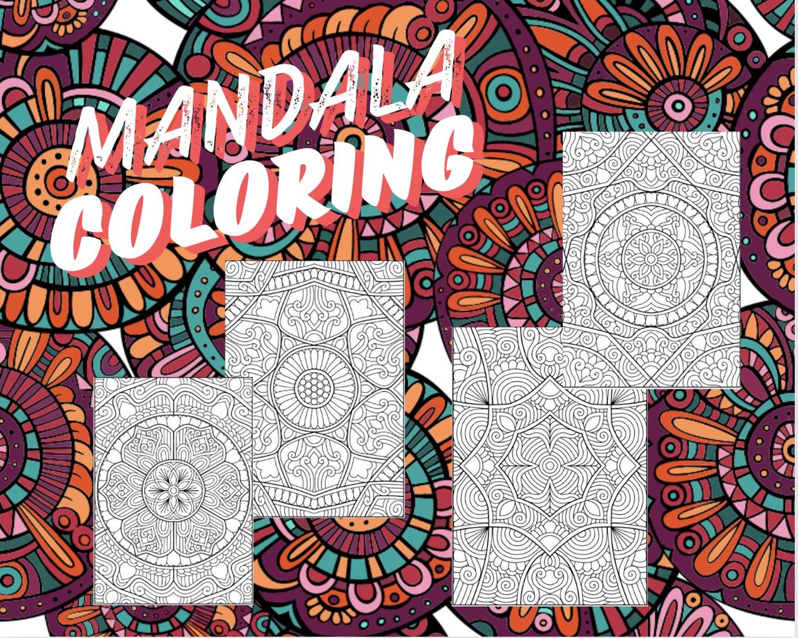 Mindful Mandala Coloring Pages | Adult Coloring Sheets | Instant ...
