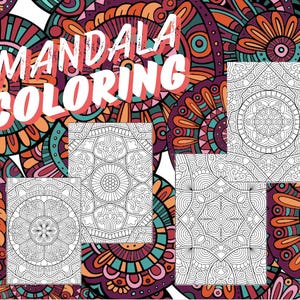 Mindful Mandala Coloring Pages | Adult Coloring Sheets | Instant Download|PDF