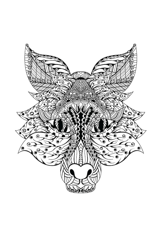 Animal Adult Coloring Book with Mandalas Graphic by ALittleArtistWeirdo ·  Creative Fabrica