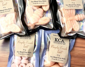 Pumpkin French Toast Scented Wax Melts: Highly Scented Soy Blend Snap Bar