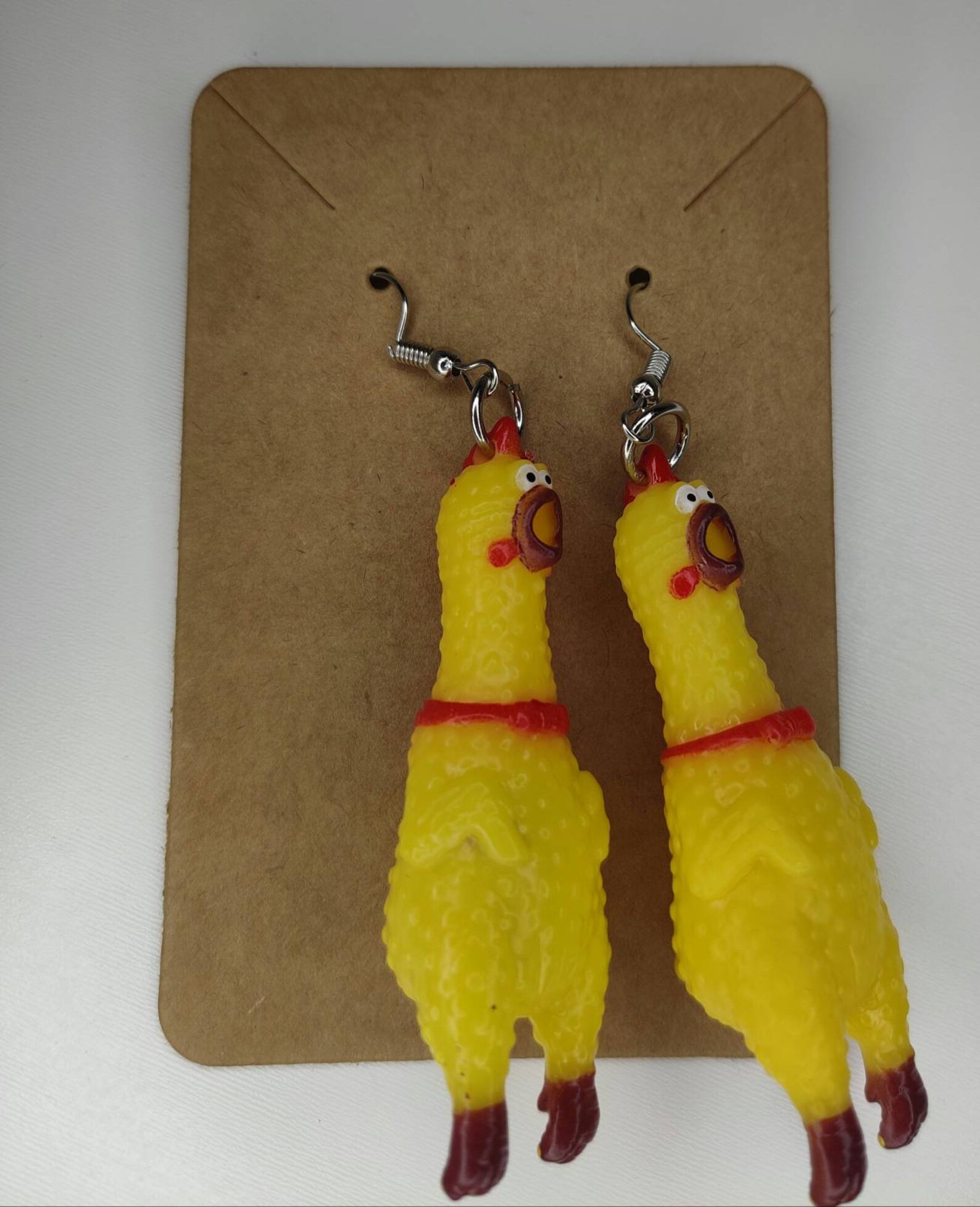 Rubber Chicken earring Etsy