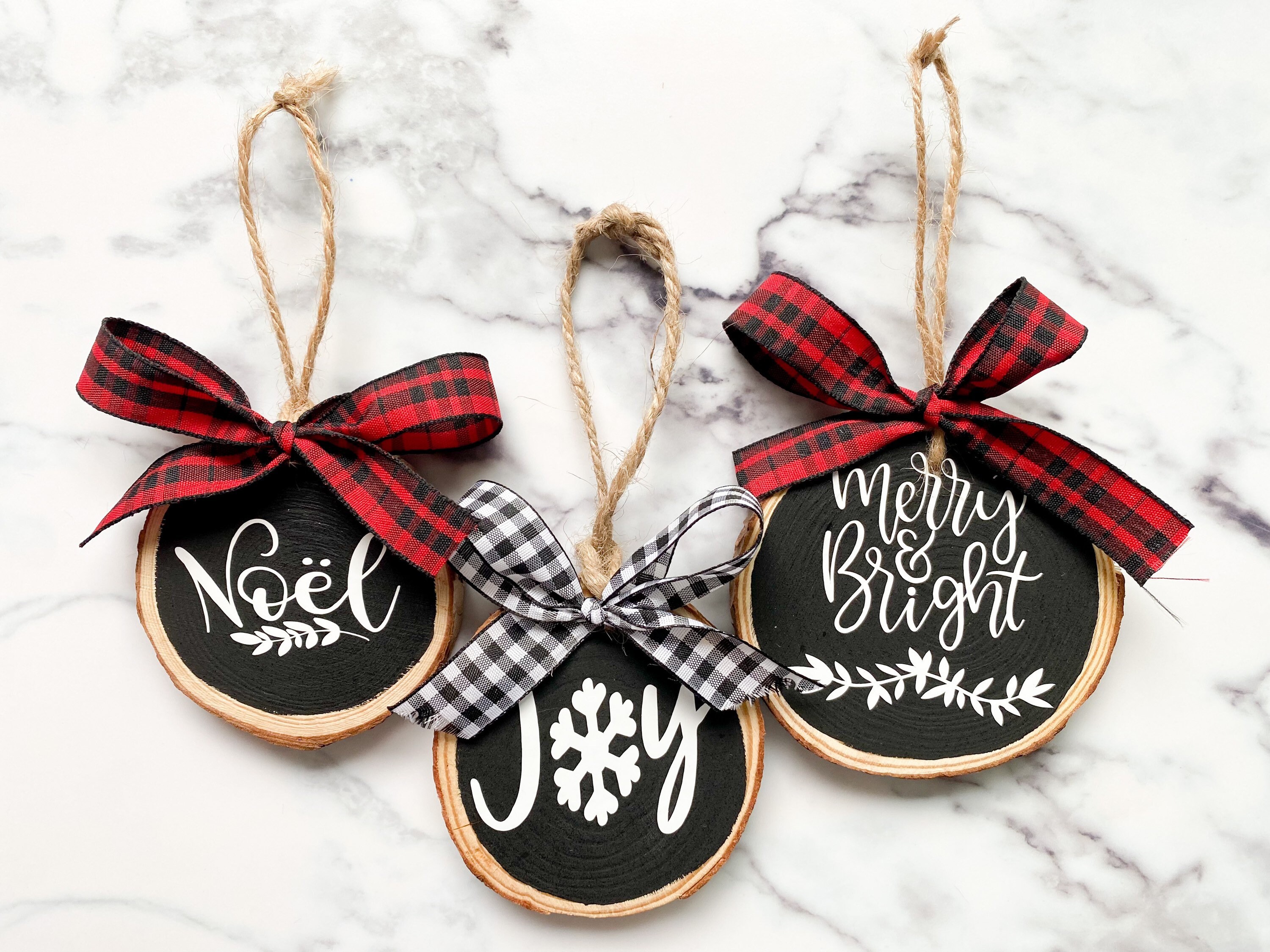 Wooden Rustic Christmas ornaments Etsy