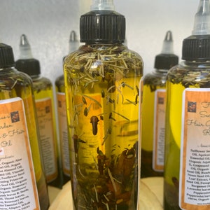 Extreme Hair Growth Oil- Fenugreek Seeds, Apricot Kernel, Safflower, Almond Oil, Organic Jojoba, Pomegranate Seed Oil, Vitamin E  8oz Bottle