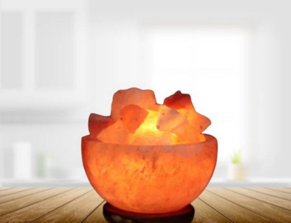 Salt lamp bowl with rocks deals