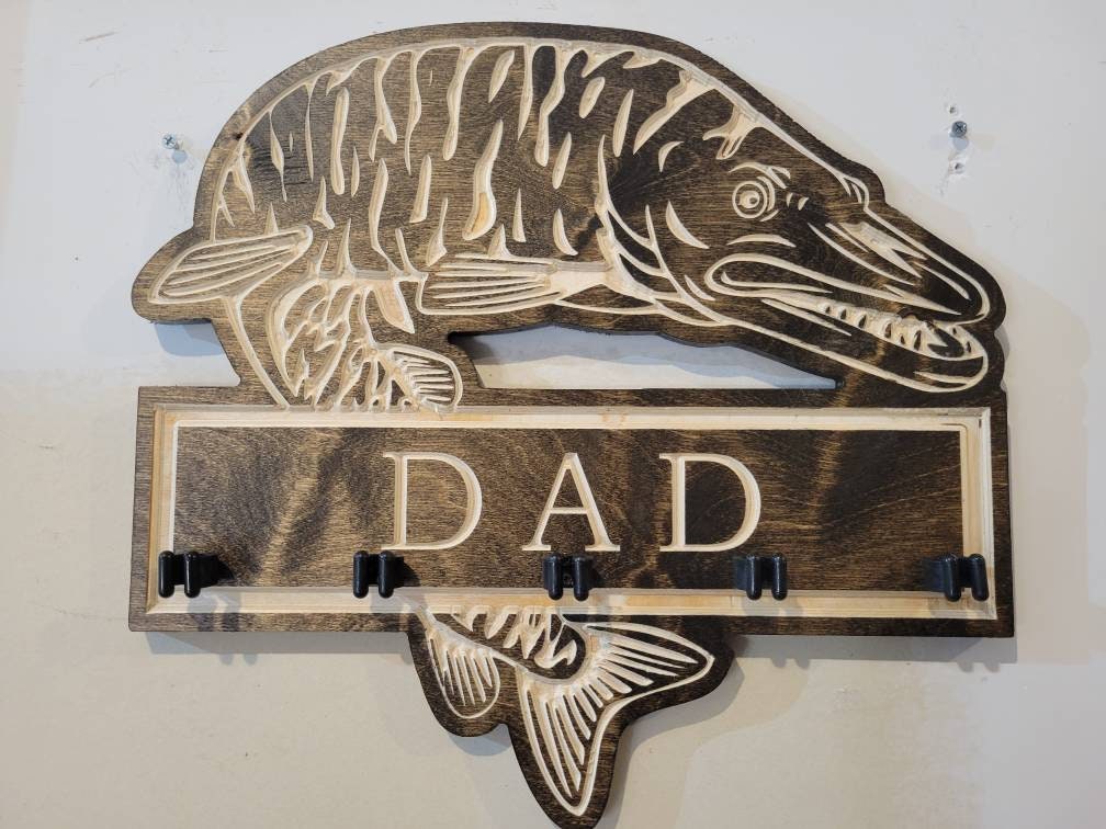 DAD Fishing Rod Holder. free Shipping Product is Made to Order so