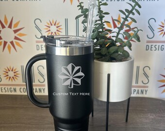 Lieutenant Colonel US Army Laser Engraved 40oz travel Tumbler + handle and straw