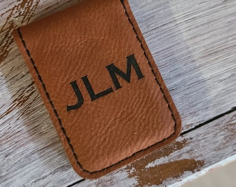 Personalized Leatherette Money Clip