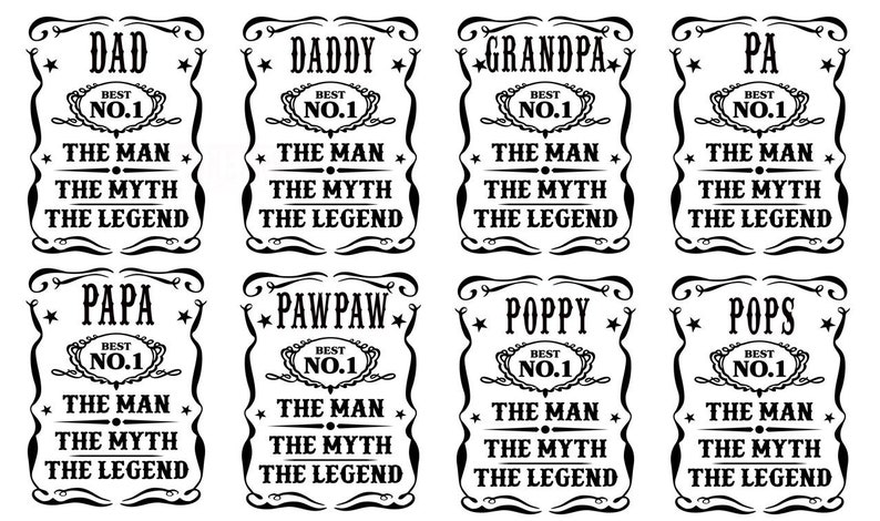 Man Myth Legend Label Laser Engraved Barware - Etsy