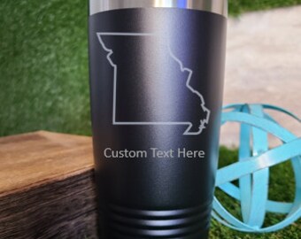 Missouri Outline Custom Laser Engraved Tumbler