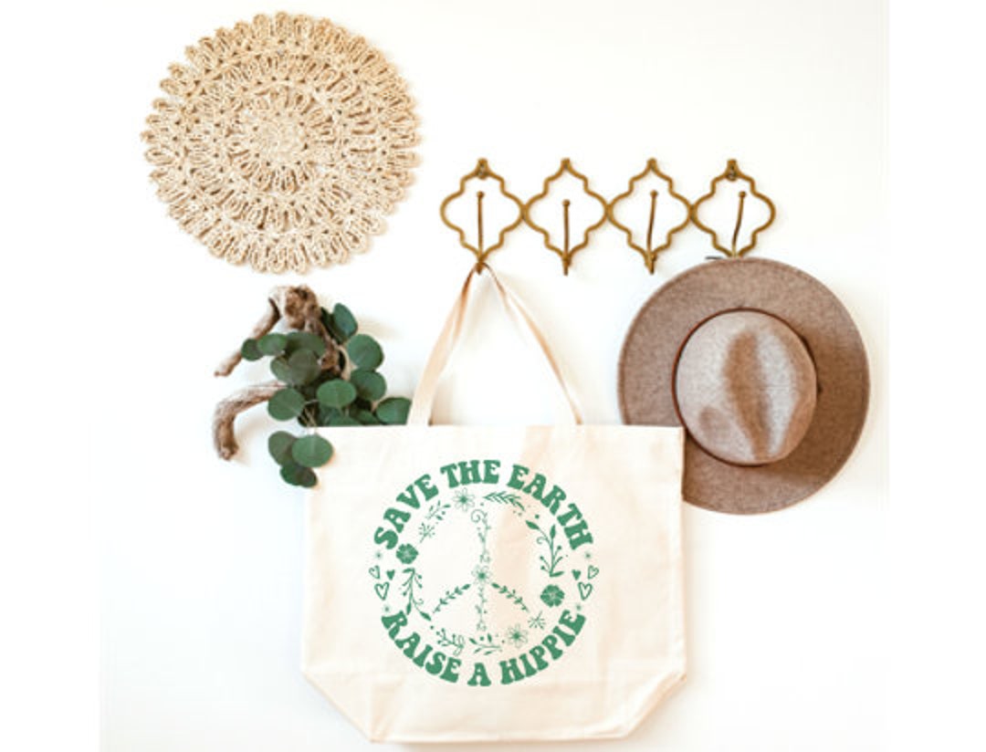Raise A Hippie Canvas Bag - Etsy