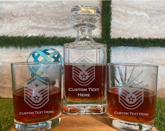 Master Sergeant - First Sergeant US Air Force Decanter Set