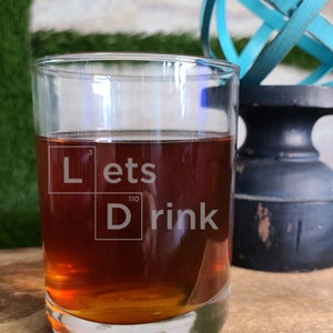 Let&#39;s Drink Laser Engraved Barware