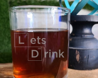 Let's Drink Laser Engraved Barware
