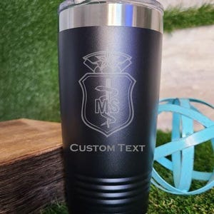 Senior MSC Badge Insignia Custom Laser Engraved Tumbler
