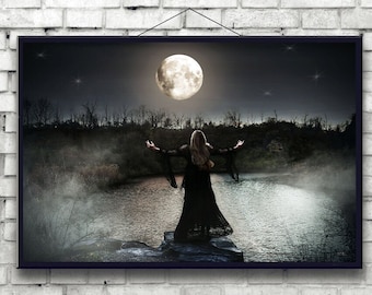 Moon Witch | Full Moon | Wicca | Mystical | Magical | Photography | Witches | Mystical Wall Art | Witch Decor | Witchy