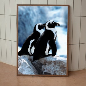 Penguin Decor | Cute Penguin Print | Adorable Penguin Pair | Penguin Art | Penguin Wall Hanging