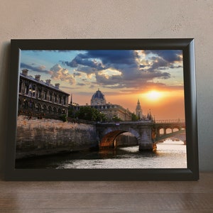 Seine River | Paris Art Print | Paris Canal | Sunset | France | Paris Wall Decor | Paris Photos | Art Print | Home Decor | Paris Photography